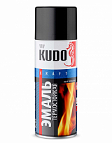 KUDO KU-5002 Эмаль термостойкая черная (+800°С±5°С) 520мл 1/12шт